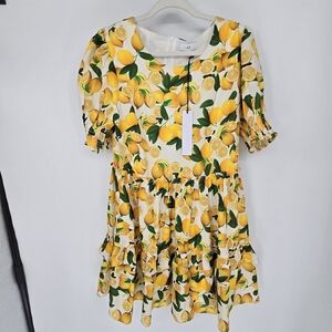 NSR lemon ruffle short dress size XLARGE